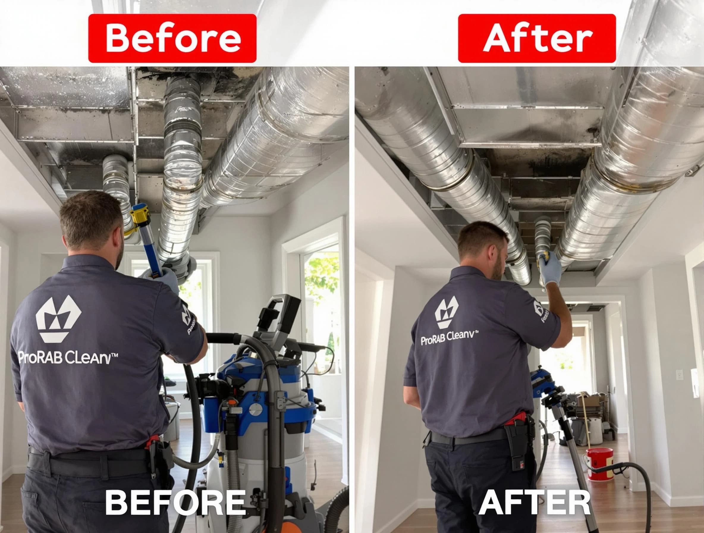 Milton Air Duct Cleaning expert performing thorough residential duct cleaning in a Milton home