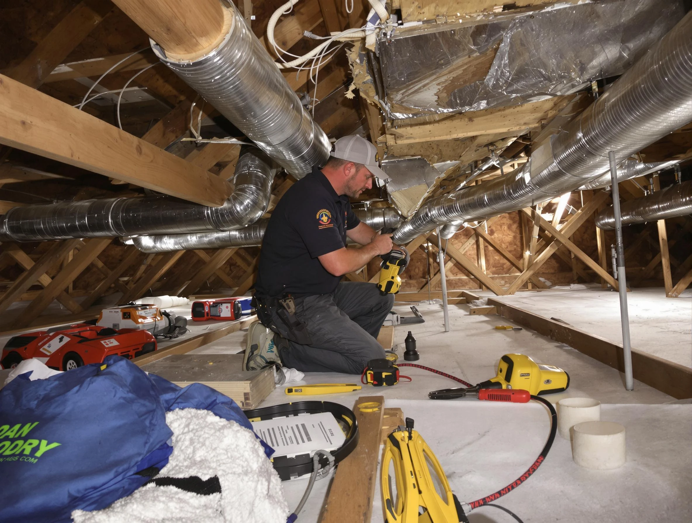 Professional air duct repair by Milton Air Duct Cleaning in Milton
